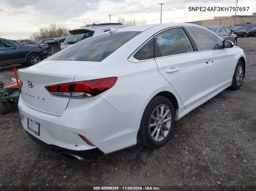 2019 Hyundai Sonata Se VIN: 5NPE24AF3KH797697 Lot: 40899259