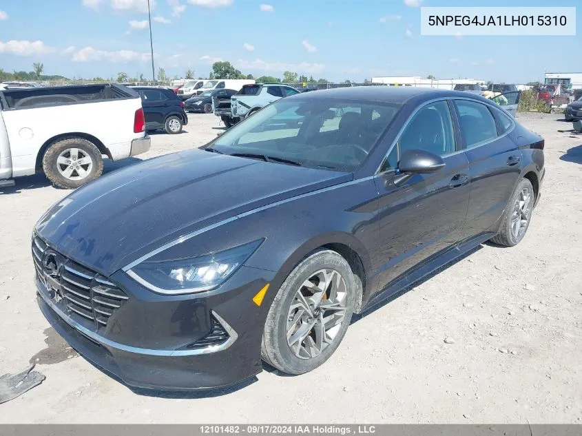 2020 Hyundai Sonata Se VIN: 5NPEG4JA1LH015310 Lot: 12101482