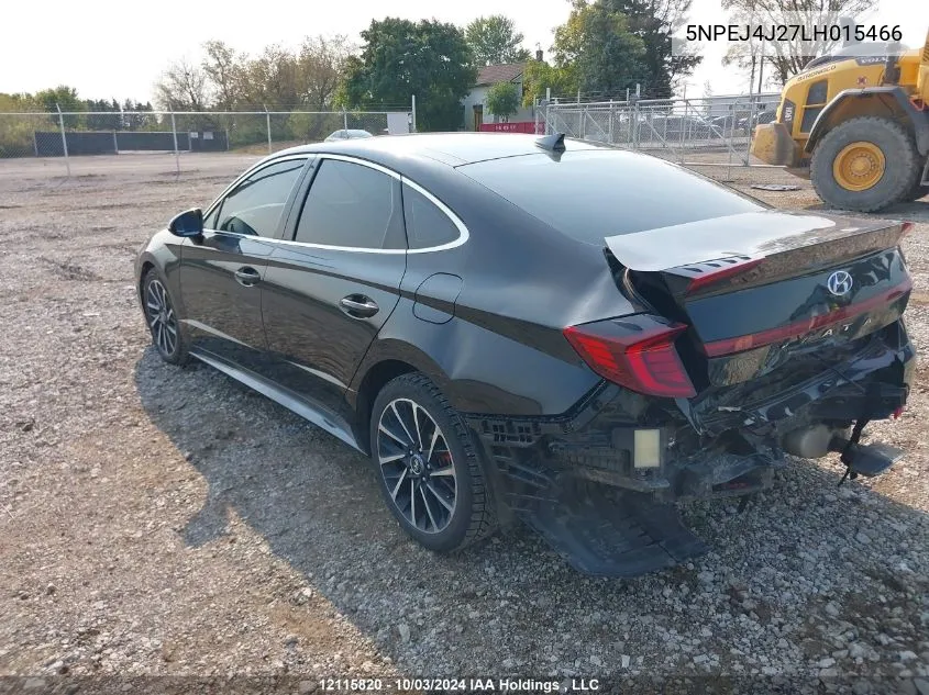 2020 Hyundai Sonata Sel Plus VIN: 5NPEJ4J27LH015466 Lot: 12115820