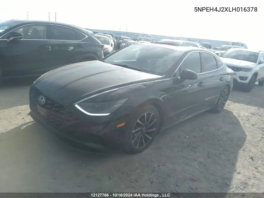 2020 Hyundai Sonata Ultimate VIN: 5NPEH4J2XLH016378 Lot: 12127766