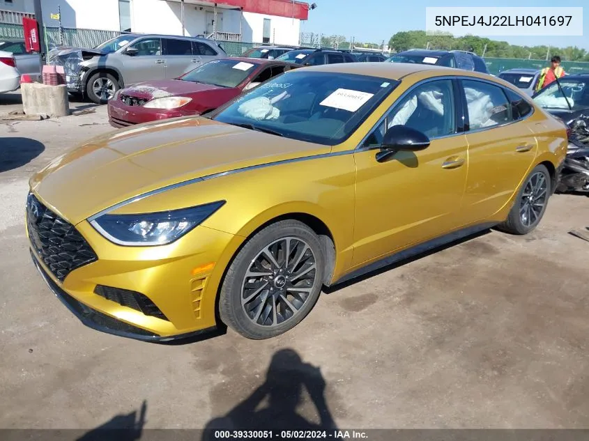 2020 Hyundai Sonata Sel Plus VIN: 5NPEJ4J22LH041697 Lot: 39330051