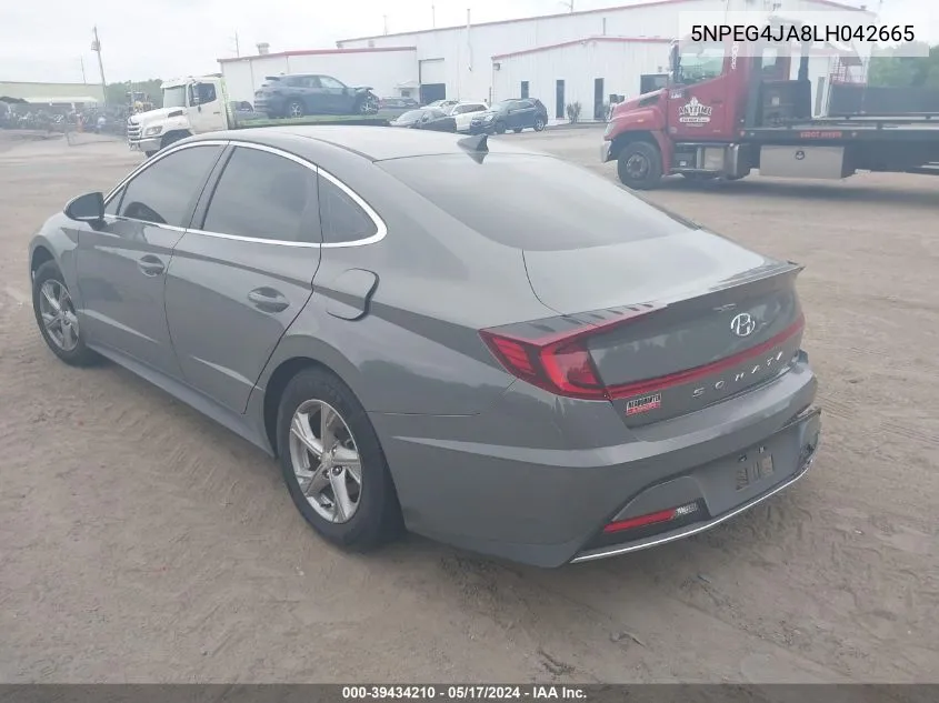 2020 Hyundai Sonata Se VIN: 5NPEG4JA8LH042665 Lot: 39434210