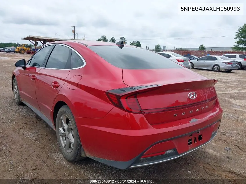 2020 Hyundai Sonata Se VIN: 5NPEG4JAXLH050993 Lot: 39548912