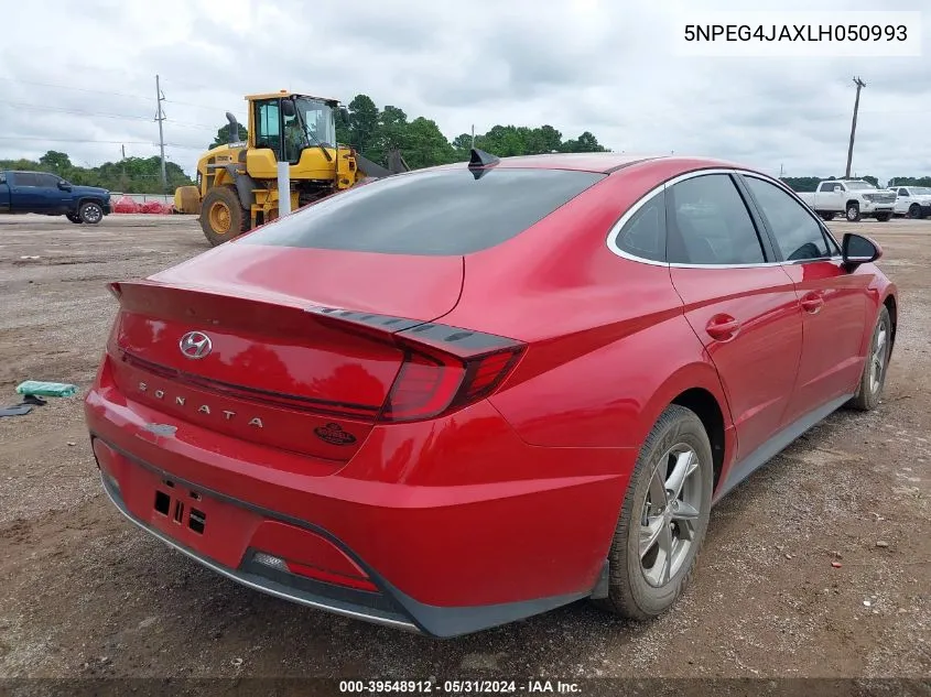 2020 Hyundai Sonata Se VIN: 5NPEG4JAXLH050993 Lot: 39548912