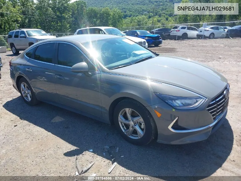 2020 Hyundai Sonata Se VIN: 5NPEG4JA7LH029681 Lot: 39784586