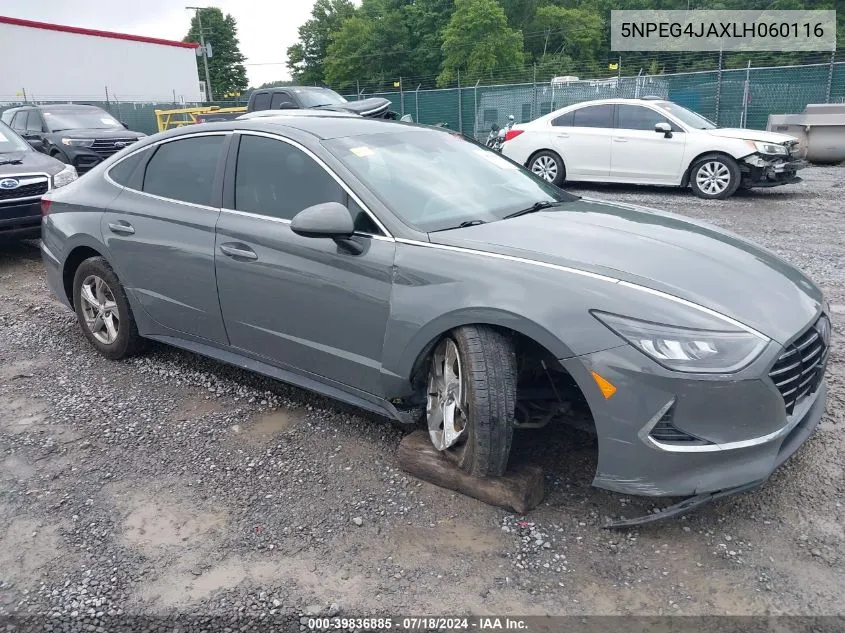 2020 Hyundai Sonata Se VIN: 5NPEG4JAXLH060116 Lot: 39836885