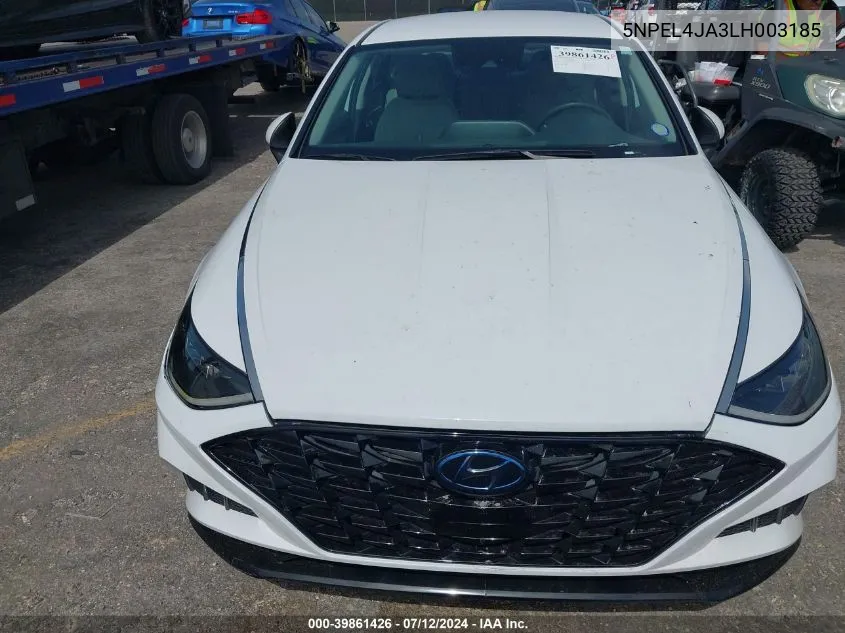 2020 Hyundai Sonata Sel VIN: 5NPEL4JA3LH003185 Lot: 39861426