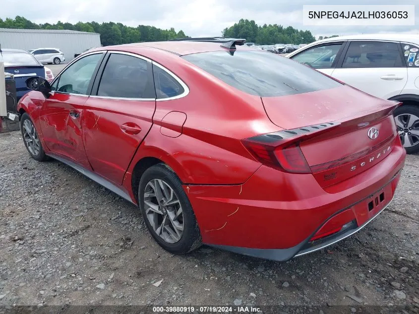 5NPEG4JA2LH036053 2020 Hyundai Sonata Se