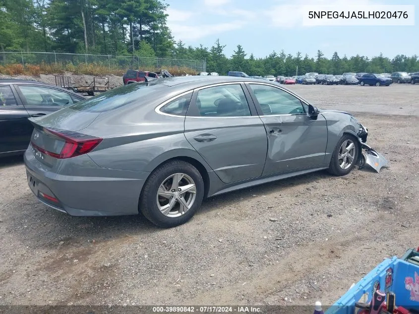 2020 Hyundai Sonata Se VIN: 5NPEG4JA5LH020476 Lot: 39890842