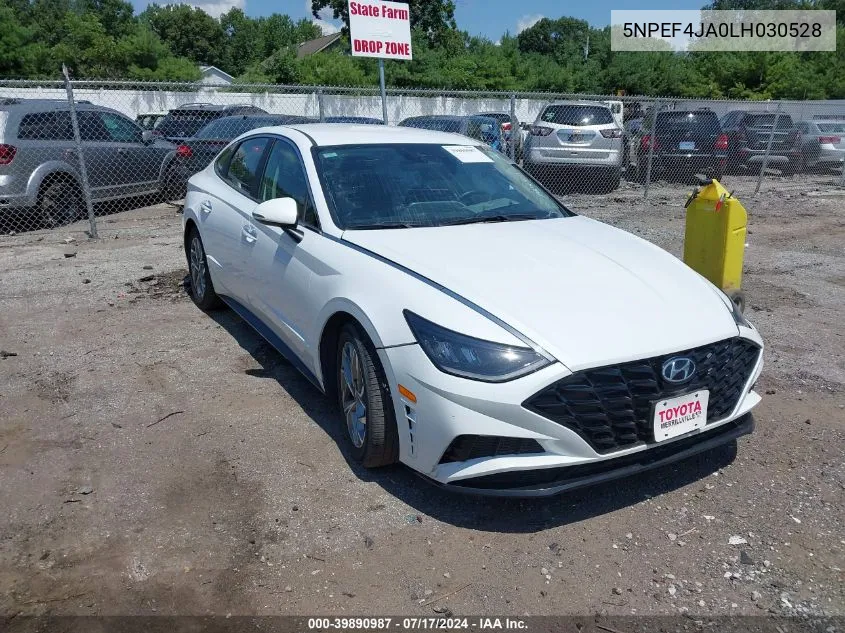 2020 Hyundai Sonata Sel VIN: 5NPEF4JA0LH030528 Lot: 39890987