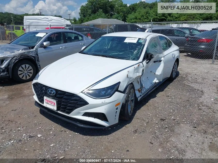 2020 Hyundai Sonata Sel VIN: 5NPEF4JA0LH030528 Lot: 39890987