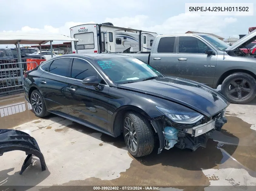 2020 Hyundai Sonata Sel Plus VIN: 5NPEJ4J29LH011502 Lot: 39922402