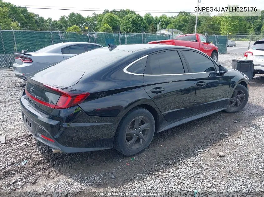 5NPEG4JA7LH025176 2020 Hyundai Sonata Se