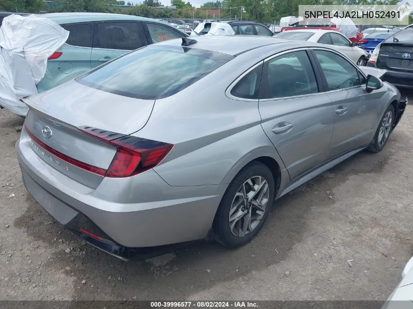 2020 Hyundai Sonata Sel VIN: 5NPEL4JA2LH052491 Lot: 39996577