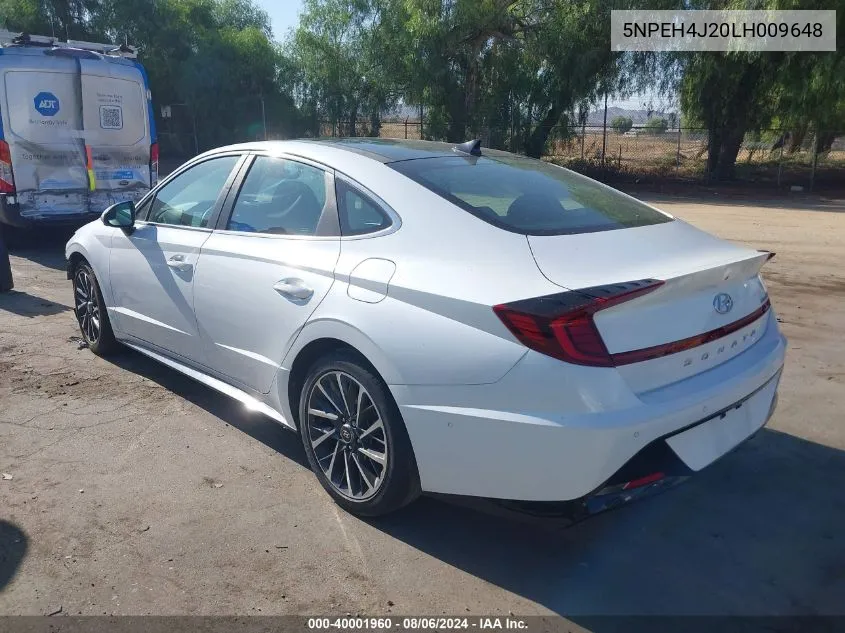 5NPEH4J20LH009648 2020 Hyundai Sonata Limited