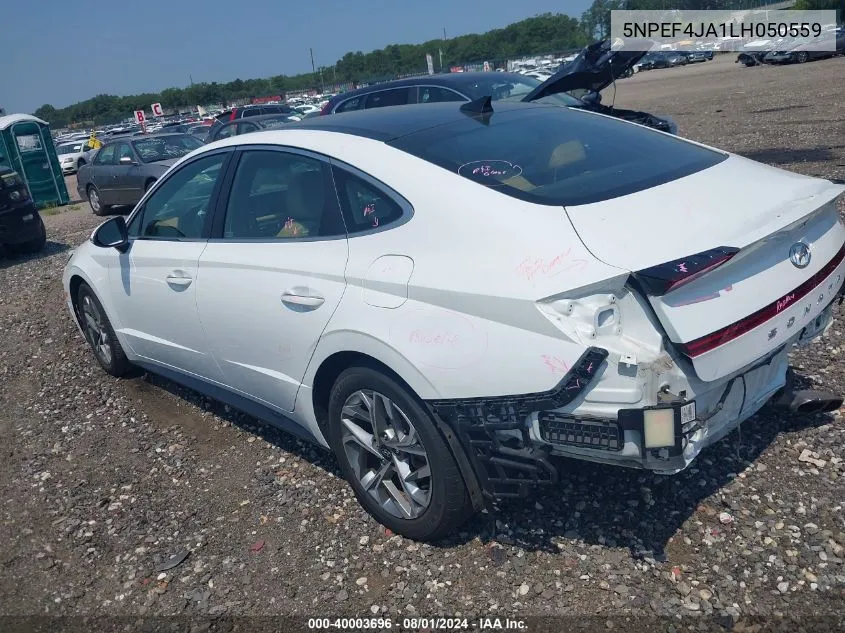 2020 Hyundai Sonata Sel VIN: 5NPEF4JA1LH050559 Lot: 40003696