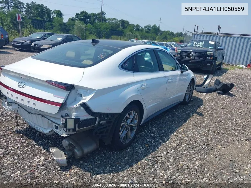 2020 Hyundai Sonata Sel VIN: 5NPEF4JA1LH050559 Lot: 40003696