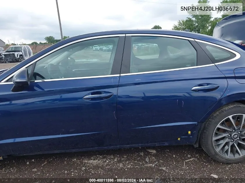 5NPEH4J20LH036672 2020 Hyundai Sonata Limited