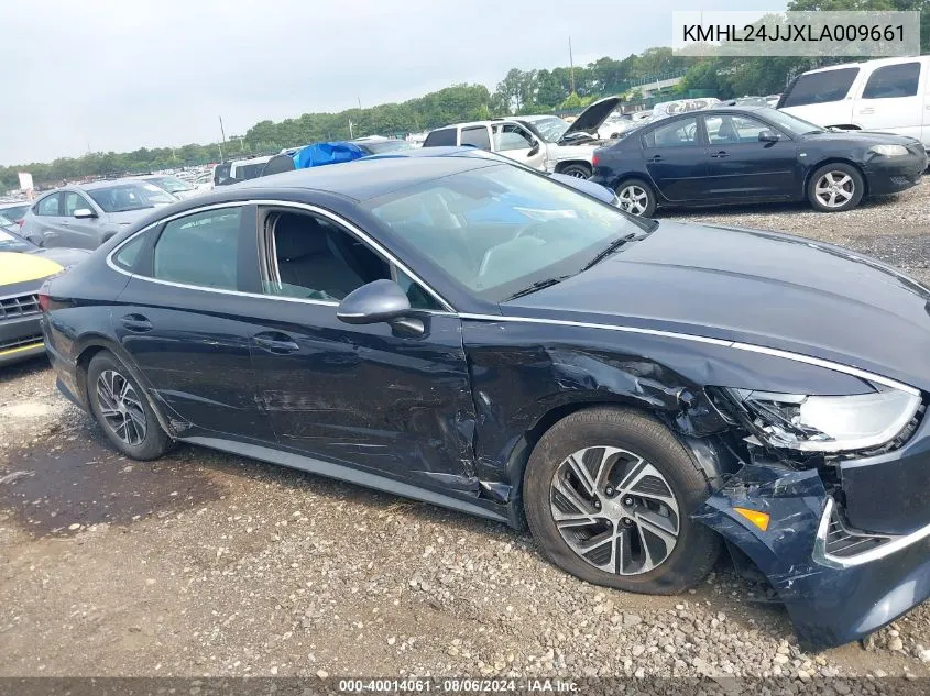 2020 Hyundai Sonata Hybrid Blue VIN: KMHL24JJXLA009661 Lot: 40014061