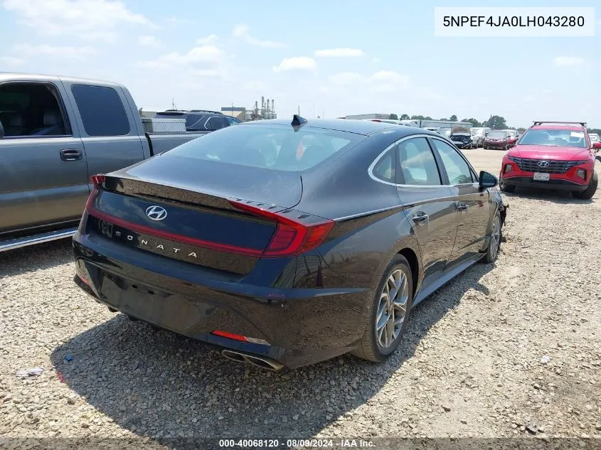 5NPEF4JA0LH043280 2020 Hyundai Sonata Sel