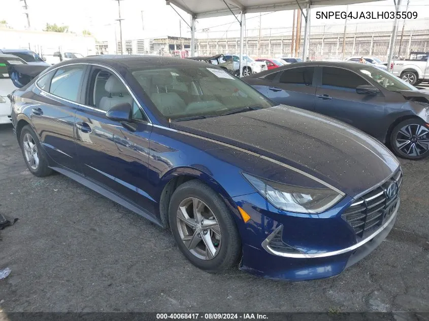 2020 Hyundai Sonata Se VIN: 5NPEG4JA3LH035509 Lot: 40068417