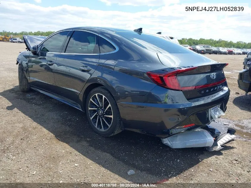 2020 Hyundai Sonata Sel Plus VIN: 5NPEJ4J27LH052839 Lot: 40118758