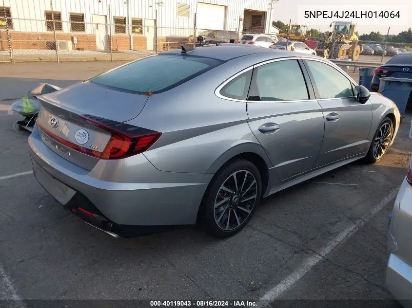 2020 Hyundai Sonata Sel Plus VIN: 5NPEJ4J24LH014064 Lot: 40119043