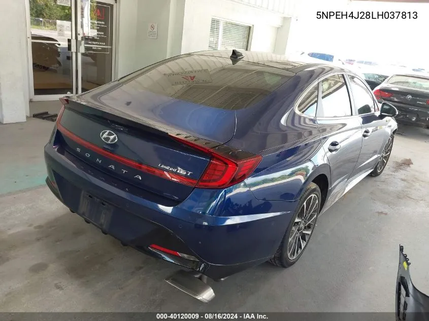 2020 Hyundai Sonata Limited VIN: 5NPEH4J28LH037813 Lot: 40120009