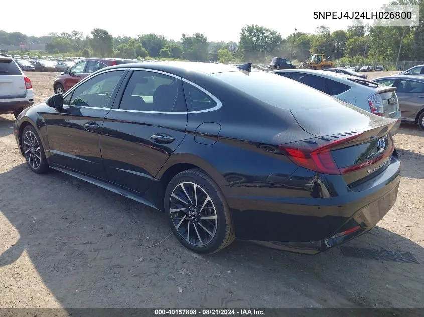 5NPEJ4J24LH026800 2020 Hyundai Sonata Sel Plus