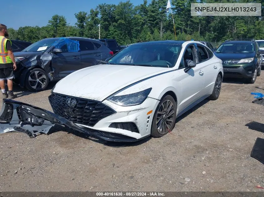 2020 Hyundai Sonata Sel Plus VIN: 5NPEJ4J2XLH013243 Lot: 40161630