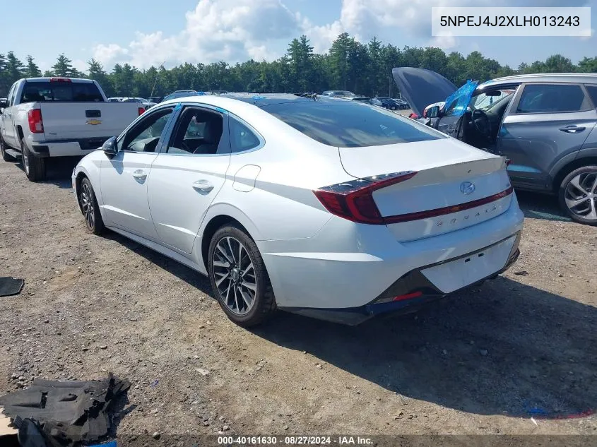 2020 Hyundai Sonata Sel Plus VIN: 5NPEJ4J2XLH013243 Lot: 40161630