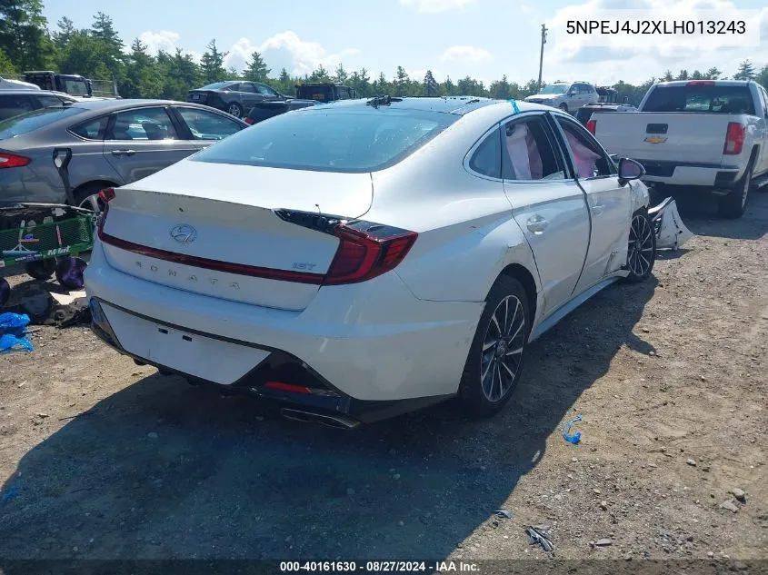 2020 Hyundai Sonata Sel Plus VIN: 5NPEJ4J2XLH013243 Lot: 40161630