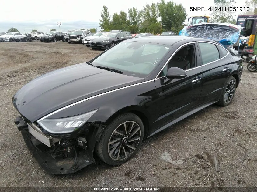 5NPEJ4J24LH051910 2020 Hyundai Sonata Sel Plus