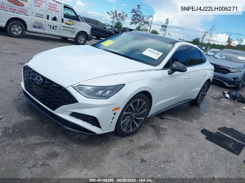 2020 Hyundai Sonata Sel Plus VIN: 5NPEJ4J22LH006271 Lot: 40186298