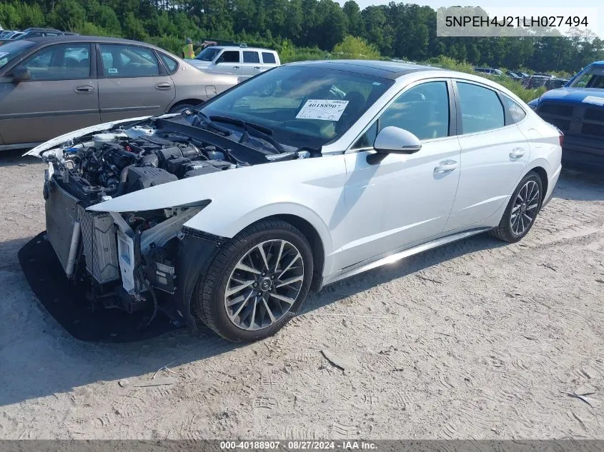 5NPEH4J21LH027494 2020 Hyundai Sonata Limited