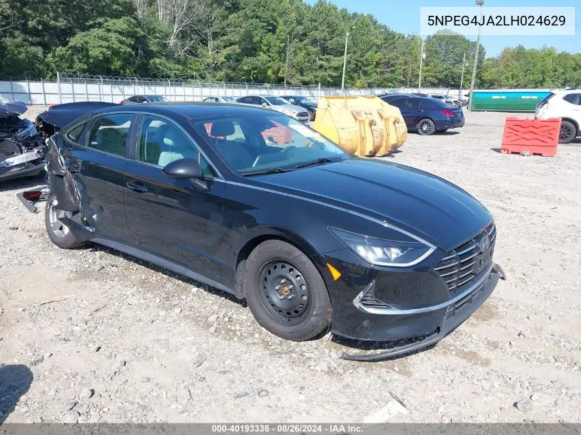 2020 Hyundai Sonata Se VIN: 5NPEG4JA2LH024629 Lot: 40193335