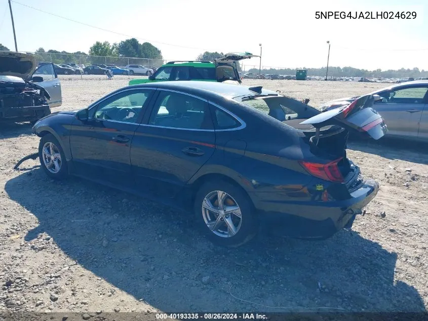 5NPEG4JA2LH024629 2020 Hyundai Sonata Se