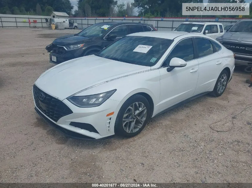 2020 Hyundai Sonata Sel VIN: 5NPEL4JA0LH056958 Lot: 40201677