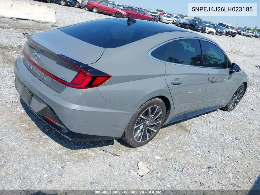 2020 Hyundai Sonata Sel Plus VIN: 5NPEJ4J26LH023185 Lot: 40213902