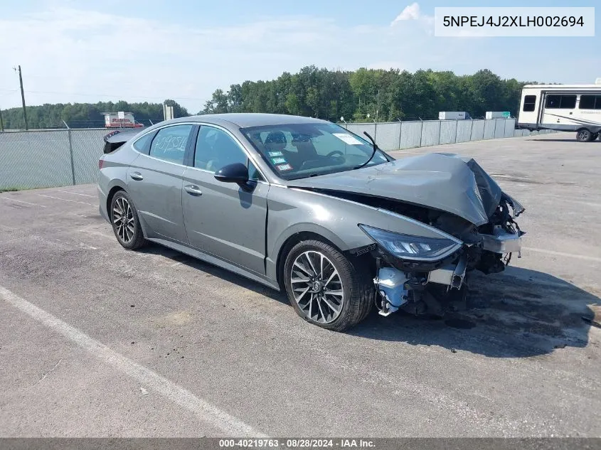 2020 Hyundai Sonata Sel Plus VIN: 5NPEJ4J2XLH002694 Lot: 40219763