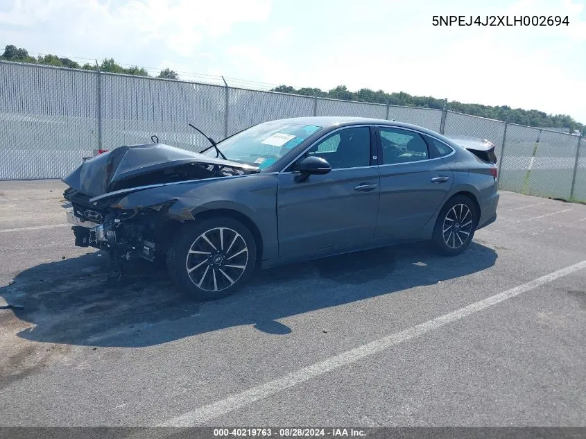 2020 Hyundai Sonata Sel Plus VIN: 5NPEJ4J2XLH002694 Lot: 40219763