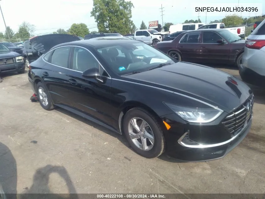 2020 Hyundai Sonata Se VIN: 5NPEG4JA0LH034396 Lot: 40222108