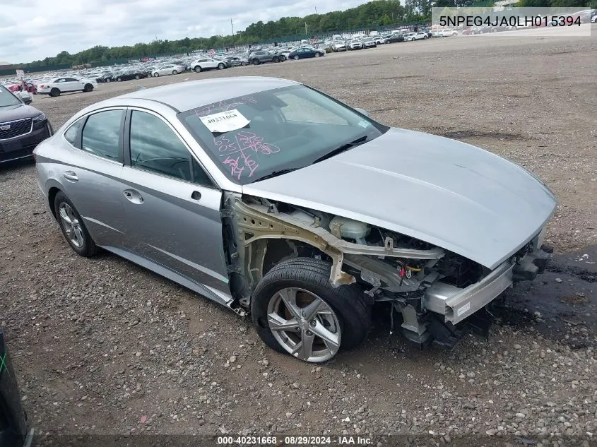 2020 Hyundai Sonata Se VIN: 5NPEG4JA0LH015394 Lot: 40231668