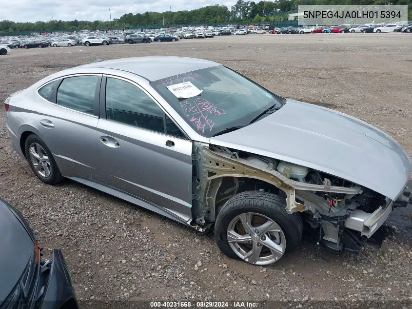 2020 Hyundai Sonata Se VIN: 5NPEG4JA0LH015394 Lot: 40231668