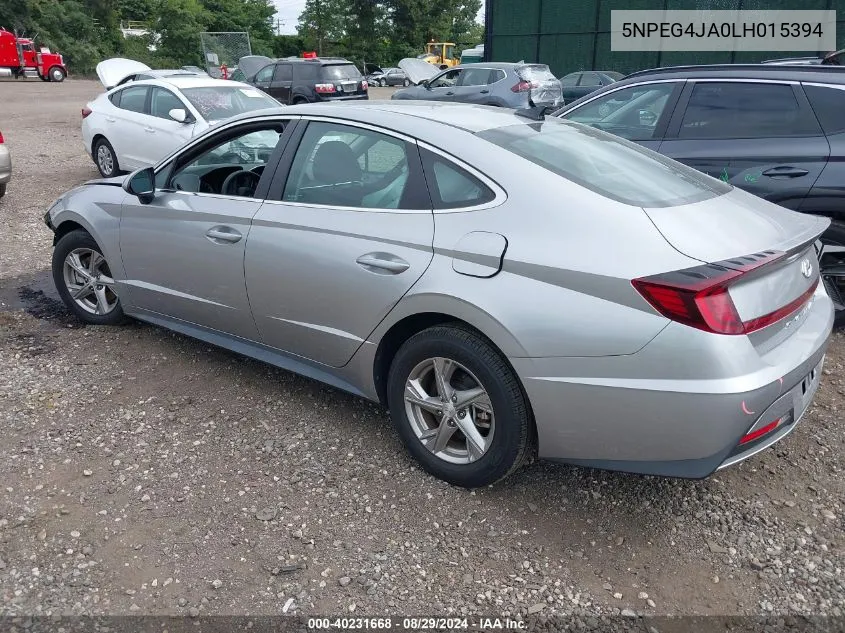 2020 Hyundai Sonata Se VIN: 5NPEG4JA0LH015394 Lot: 40231668