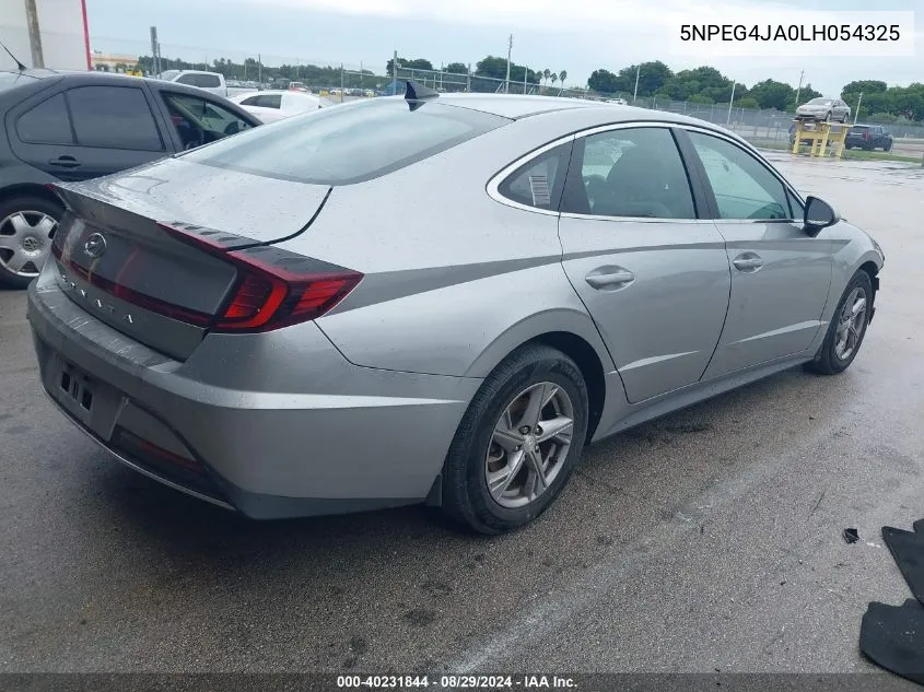 2020 Hyundai Sonata Se VIN: 5NPEG4JA0LH054325 Lot: 40231844