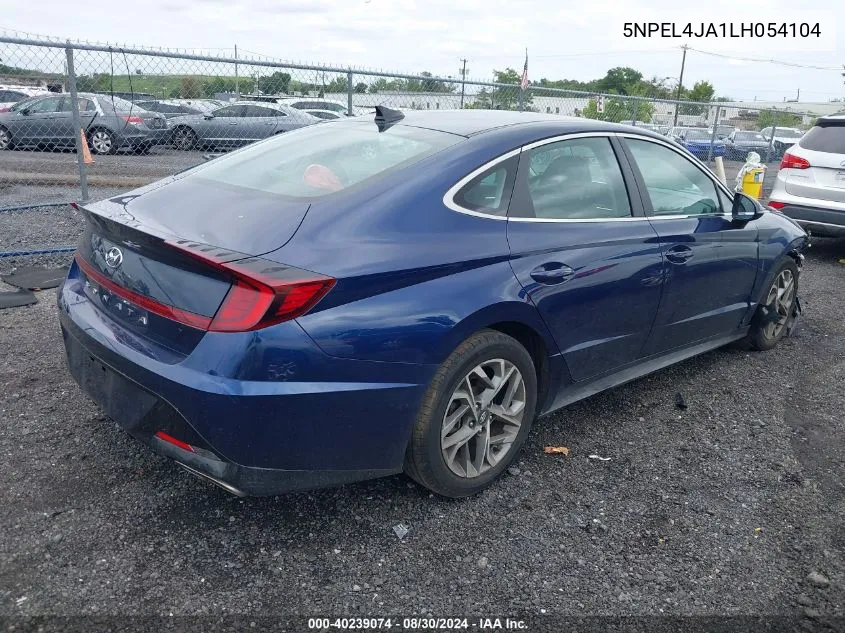 2020 Hyundai Sonata Sel VIN: 5NPEL4JA1LH054104 Lot: 40239074