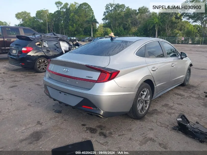 2020 Hyundai Sonata Sel VIN: 5NPEL4JA4LH030900 Lot: 40254220