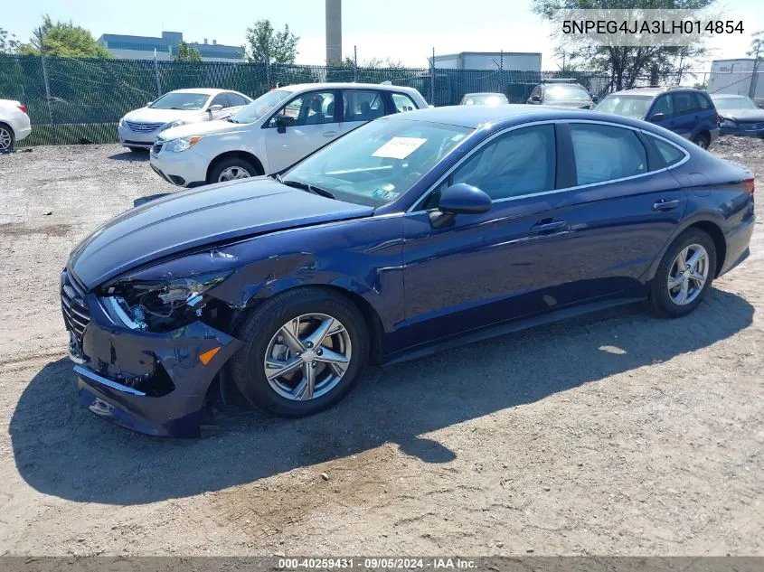 2020 Hyundai Sonata Se VIN: 5NPEG4JA3LH014854 Lot: 40259431