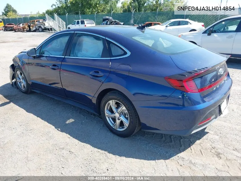 2020 Hyundai Sonata Se VIN: 5NPEG4JA3LH014854 Lot: 40259431